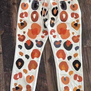 Queen of sparkles leopard pattern joggers. Xs new!!